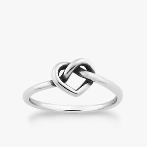 James Avery Delicate Heart Knot Ring Silver